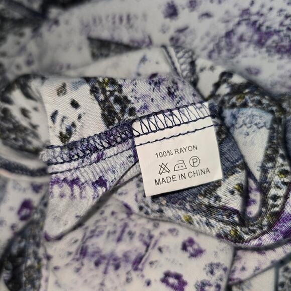 ⭐️Jaase Bohemian Criss Cross Smocked Button-down Maxi Dress Sz XS - Picture 8 of 9